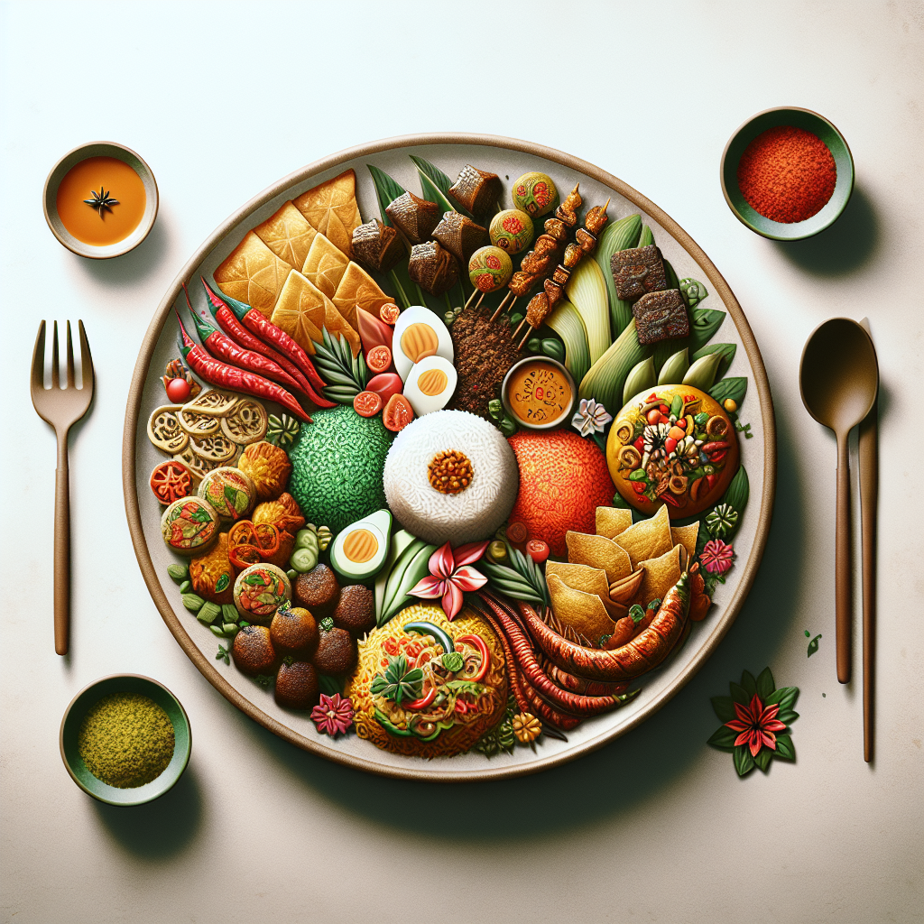 Eksplorasi Cita Rasa Beragam Makanan Nasional Indonesia dalam Satu Piring